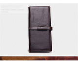 Long business and leisure hand holding High-quality cow leather multi-card purse Genuine Leather men's wallet