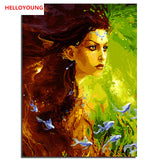 Glamor Girl and Digital Painting DIY Handpainted Oil Painting by numbers oil paintings chinese scroll paintings