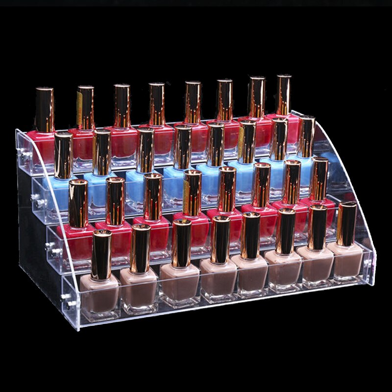 Clear/Transparent Nail Polish Rack Multi layers Cosmetic Varnish Display Stand Holder Manicure Tool Organizer Storage Shelf Main image