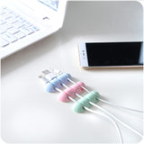 2 Pcs Cable Winder Stick-on Wire Headphone Headset Wire Wrap Cord Winder Organizer Cable Collector Silica HotTop
