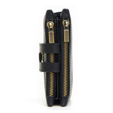 Double zipper bulk wallet anti-RFID steal fashion short casual men's wallet new genuine leather wallet