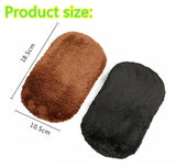 Multifunctional 1pc Soft Plush Wipe Shoes Mitt Brush Cleaning Gloves Briefcase Shoe Care Tool Leather Sofa Care Brush