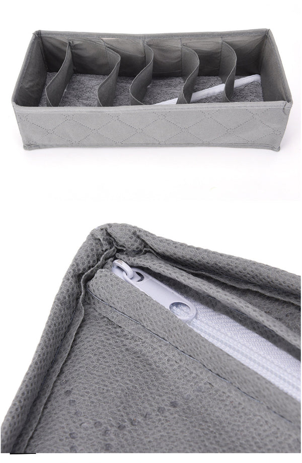 1 pc Underwear Bra Organizer Storage Box 3 sizes grey Drawer Closet Organizers Boxes For Underwear Scarf Socks Organiser