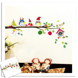 Creative personality Owl Christmas  Wall Stickers Home Decorative Waterproof Wallpapers