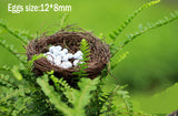 XBJ037 Mini Egg Resin Quail Eggs 12pcs Pigeon Eggs Simulation Mini Bird Egg Dollhouse Moss Micro Landscape Ornaments