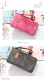 Cute large capacity multi-functional lunch box clutch High-quality PU Fabric Long pocket bag Card & ID Holders Money Clip