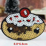 Cute Sequins Cartoon Fruit lip panda Patches embroidered patches for clothes wedding clothing DIY patchwork fabric