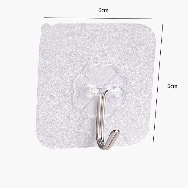 1pc Strong suction Wall Hooks Hanger Transparent Suction Cup Sucker Key Hook for Bathroom Kitchen Secondary image