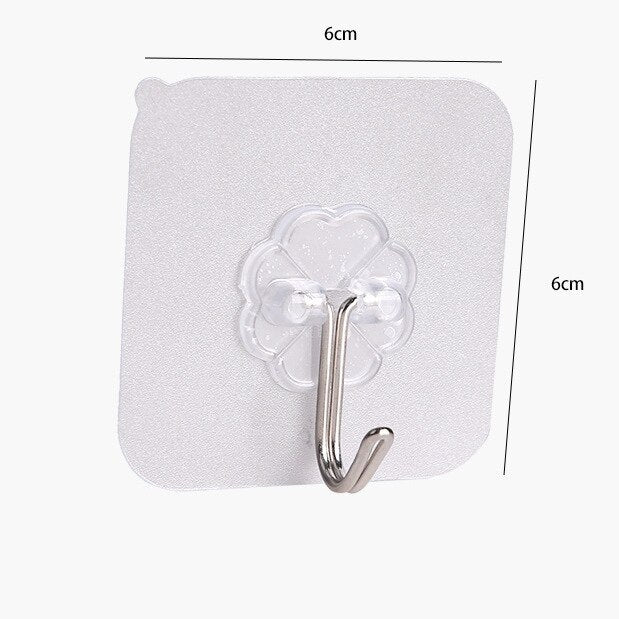 1pc Strong suction Wall Hooks Hanger Transparent Suction Cup Sucker Key Hook for Bathroom Kitchen