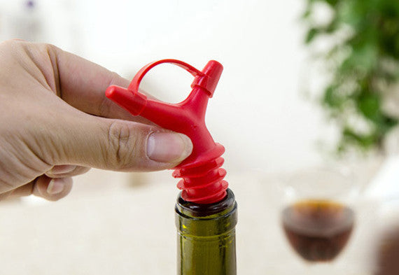 Double Oil Bottle Mouth Stopper Sauce Bottles Nozzle Caps Wine Stopper Pour The Liquid Guiding Device Kitchen Tools