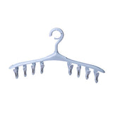 Plastic Portable Bathrooms Cloth Hanger Rack with Detachable clips Clothespin Clothes Hangers Socks Underwear drying Clips
