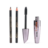 M.n Menow Brand Thick Mascara Set With Gift Two Pencil Black / Brown Combination Natural Curly Lasting Mascara M1