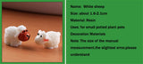 XBJ064 Landscape Mini 2pcs Cute Resin Crafts Decorations Simulation lovers sheep white sheep sheep goat