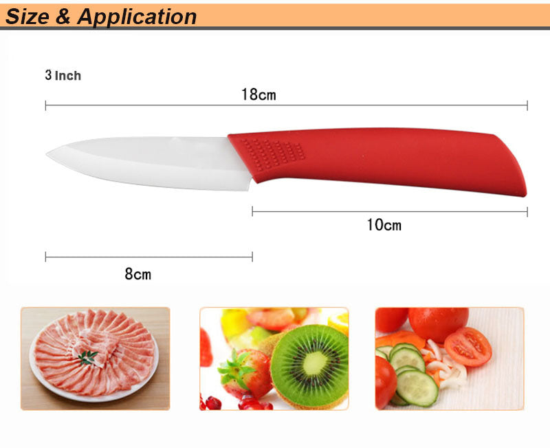 brand high quality kitchen knife ceramic knife set Ceramic Knife Set 3" 4" 5" 6" inch+peeler+Acrylic Stand kitchen