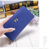 women long clutch Wallets female Fashion PU Leather Bowknot coin bag phone purses Famous designer lady cards holder wallet