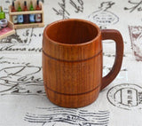 1pc Classic Style Natural Wood Cup Wooden Beer Mugs Drinking For Party Novelty Gifts Eco-friendly 350ml