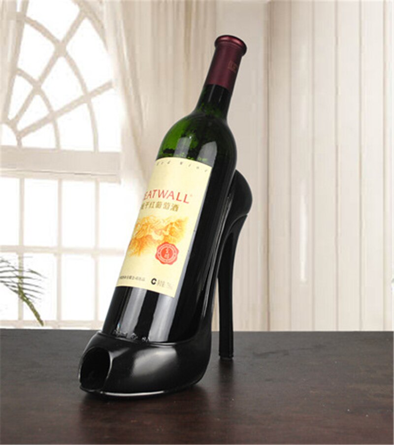 Resin High Heel Shoe Shaped Wine Bottle Holder Stylish Wine Shelf Rack Wedding Party Gift Home Kitchen Bar Accessories Main image