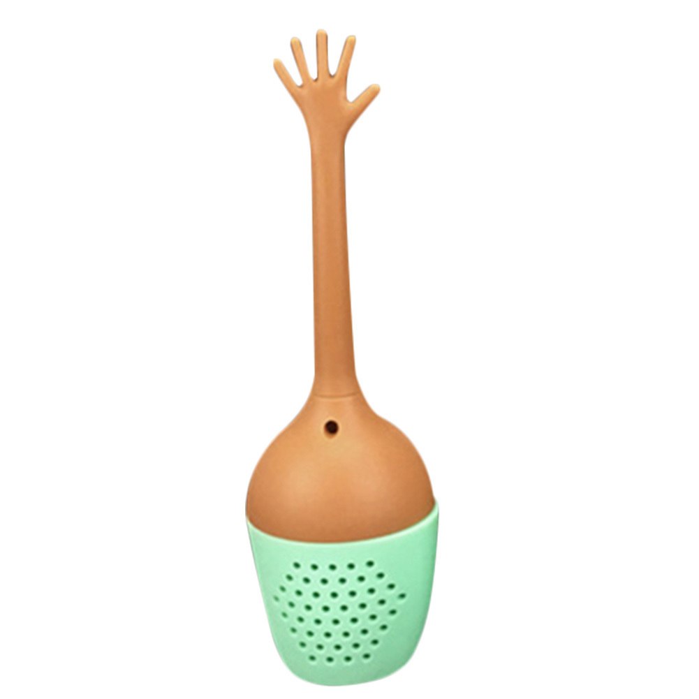 Funny Hand Gestures Tea Infuser Black Tea Strainer FDA Grade Silicone Loose Leaf Herbal Spice Holder Tea Brewing Tools