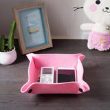 1PC Fabric Felt Desktop Sundries Storage Tray Wearable and Durable Foldable use for Office Livingroom Coffee Table Storage Items
