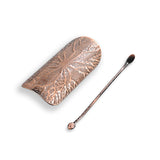 2Pcs/Set Copper Tea Scoop Spoon Tea Leaves Chooser Holder High Quality Chinese Kongfu Tea Accessories Tools