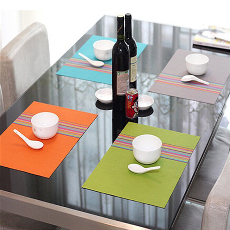 1 piece pvc placemat dining table mats de table bowl pad napkin dining table tray mat coasters kids table