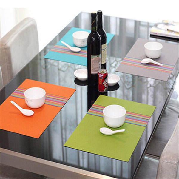 1 piece pvc placemat dining table mats de table bowl pad napkin dining table tray mat coasters kids table
