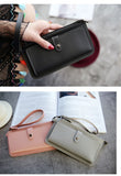 Women's Purse High Quality PU Leather Women's Wallet Zipper Bag Vintage Female Wallet Purse Fashion Card Holder Phone Bag