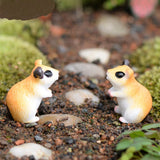 XBJ038 Landscape Mini 2pcs Cute Resin Crafts Decorations Simulation hamster gardening decorative Christmas Garden Decor