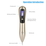 9 level LCD Face Skin Dark Spot Remover Mole Tattoo Removal Laser Plasma Pen Machine Facial Freckle Tag Wart Removal Beauty Care