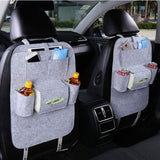 Car Seat Bag Organizer,Woolen Felt Seat Back Protectors for Kids,Storage Bottles,Tissue Box