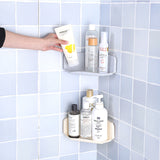 Corner Drain Shelves Bathroom Storage Rack Bathroom Punch-Free Powerful Wall-Mounted Wash Shelf