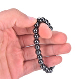 Unisex Luxury Slimming Bracelet Weight Loss Round Black Stone Magnetic Therapy Bracelet Health Care 1PCS