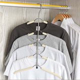 Multilayer Fish Bone Shape Stainless Steel Clothing Storage Racks Clothes Hanger Storage Holder Wardrobe Laundry Drying Rack