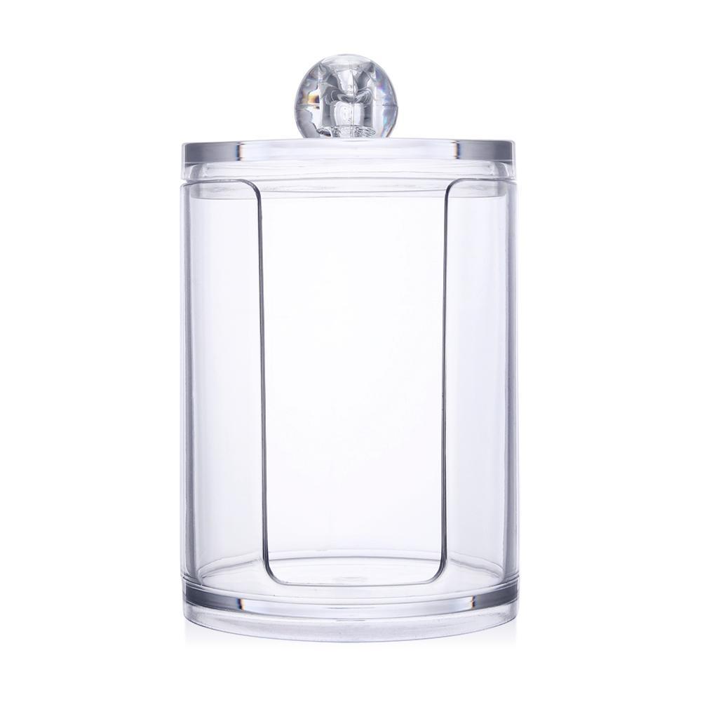Acrylic Multifunctional Round Qtip Container Cosmetic Makeup Cotton Pad Organizer Jewelry Storage Box Holder and Candy Jars