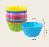 Muffin Cupcake Silicone Cups 12pcs/lot Round For Muffin Cupcake DIY Baking Fondant Muffin Cake Cups Molds Free Shipping