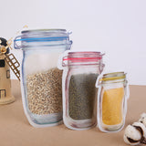 10 pieces Mason Jar Pattern Food Saver Storage Bags Set kitchen organizer Children's snacks Snacks fresh bags Food storage Bags