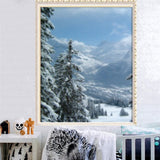 DIY Full 5D Diamond Embroider The Snow mountain Round Diamond Painting Cross Stitch Kits Diamond Mosaic home  Decoration