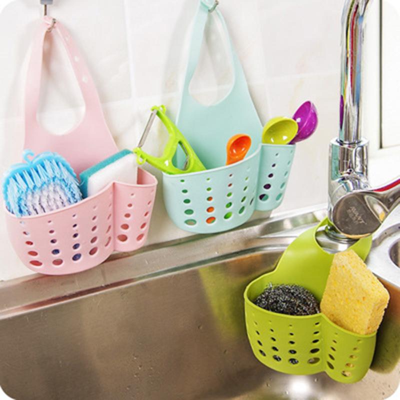 Kitchen Organizer Sponge Drain Holder Plastic Sponge Storage Rack Basket Wash Cloth Shelf Bathroom Soap Organizer Main image
