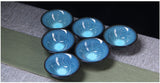 Starry sky tea set Include 6 cups 1 tea pot,Jingdezhen glaze Porcelain Brand Exquisite Set Kung Fu Tea Cup