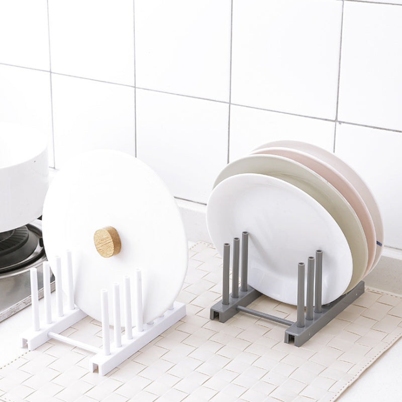 Kitchen Organizer Pot Lid Rack ss plastic Spoon Holder Pot Lid Shelf Cooking Dish Rack Pan Cover Stand Kitchen Accessories Secondary image