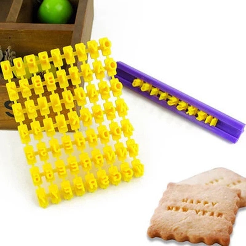 New 1 set 26 English Letter Cookie Pianting Symbol Stamp Biscuit Cookie Cutters Embosser Cake Fondant DIY Molds