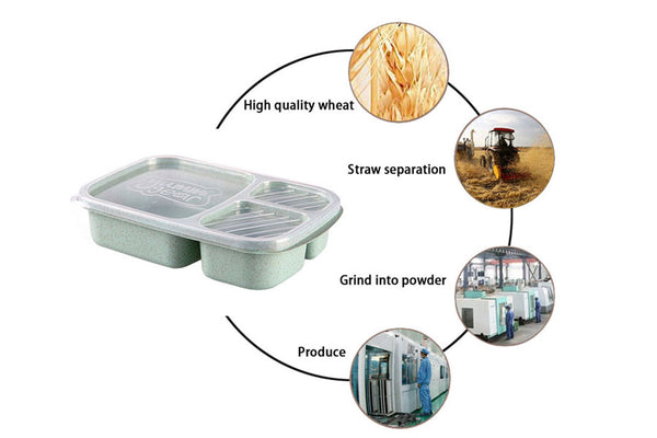 New Natural Material Lunch Bento Box Food Heated Thermos Container For Children Adults Kid Kitchen Dining Tools