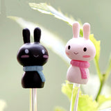 XBJ058 Mini Rabbit 2pcs Animal Miniature Fairy Garden Decoration Doll House Terrarium Decor Ornament Toys