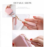Hot Sale Square Women Coin Purses Holders Wallet Female Leather Tassel Pendant Money Wallets Hot Fashion Clutch Bag