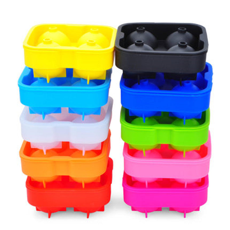 Ice Balls Maker Utensils Gadgets Mold 4 Cell Whiskey Cocktail Premium Round Spheres Bar Kitchen Party Tools Tray Cube Secondary image