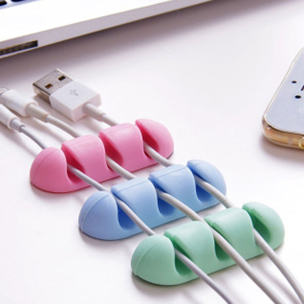 2 Pcs Cable Winder Stick-on Wire Headphone Headset Wire Wrap Cord Winder Organizer Cable Collector Silica HotTop