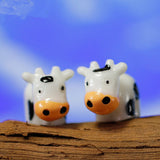 XBJ089 Mini 10pcs Cow dolls Bottle decoration supplies moss micro landscape deco  Garden deco Creative handicrafts