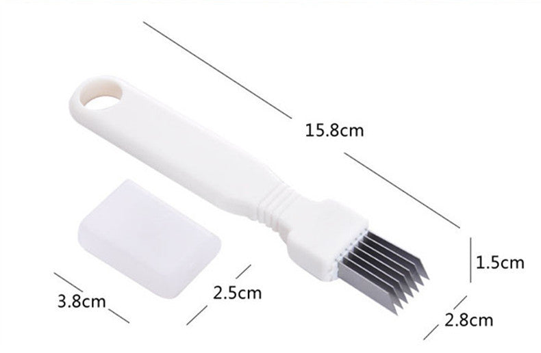 Convenient Onion Knife CutterGraters Slicers Shredder Plastic+Stainless Steel knives With Cover Vegetable Tools