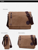 Canvas Leather Crossbody Bag Men Military Army Vintage Bags Shoulder Bag Casual Travel school Bags For Teenagers sac a dos bolsa