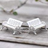 XBJ029 Mini Garden Ornament Miniature Park Seat Bench 2pcs Craft Fairy Dollhouse Decor DIY sand table model material